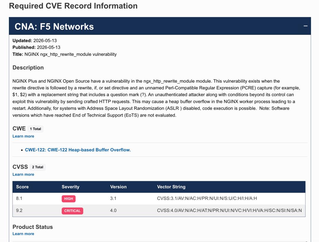 CVE-2026-42945 官方漏洞信息